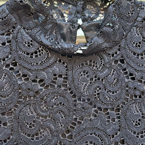 Zara navy blue lace shift dress size small - Picture 6 of 15